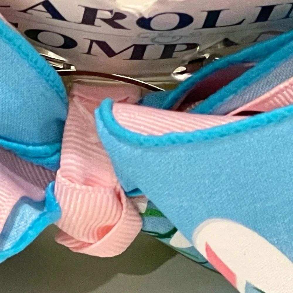 Large, colorful, double hair bow with bunny ears